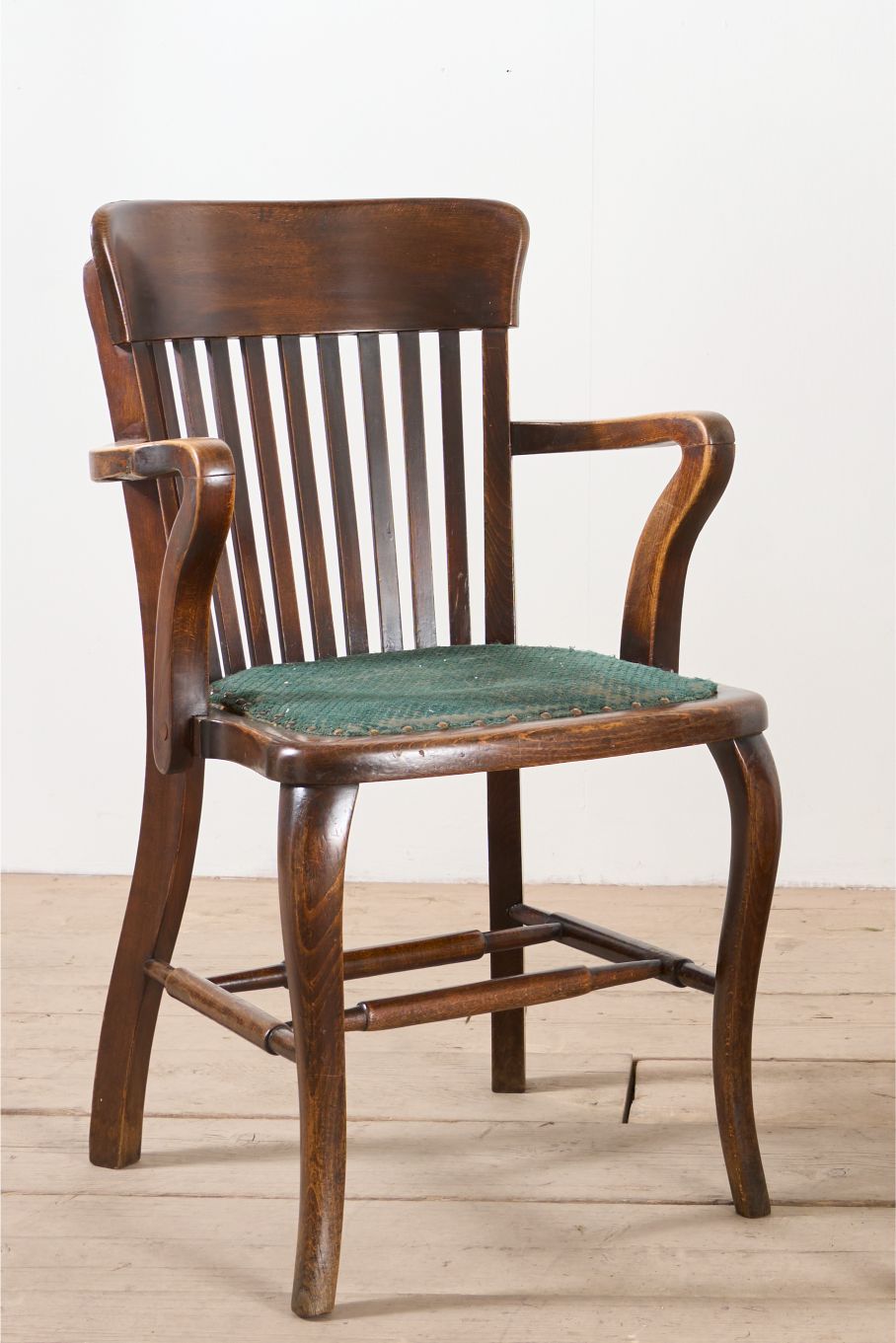 Pair of c.1920 oak desk chairs