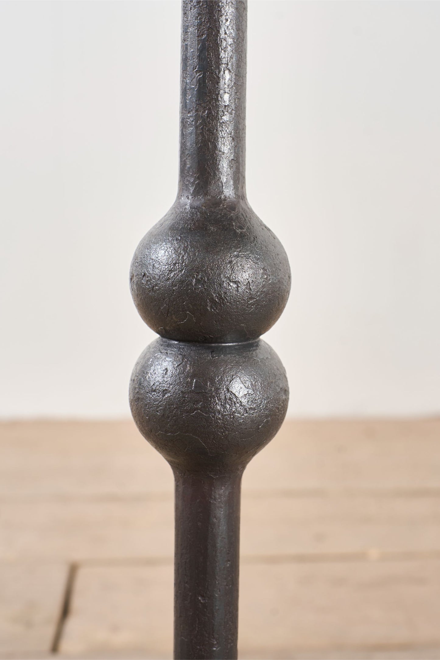 The 'Brokkr' forged steel martini table with quartzite top