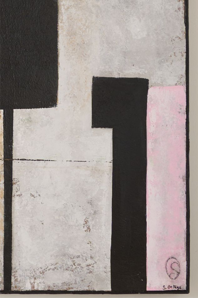 Large modern abstract painting on board by Sylvia Ortega - 002