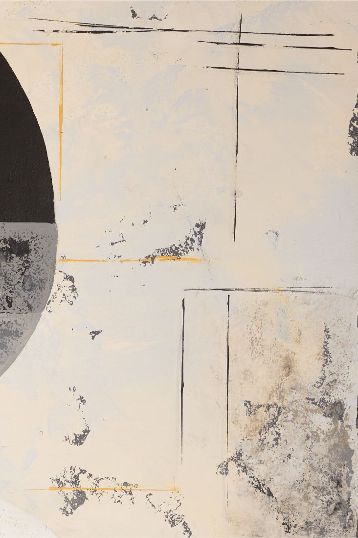 Large modern abstract painting on board by Sylvia Ortega - 003