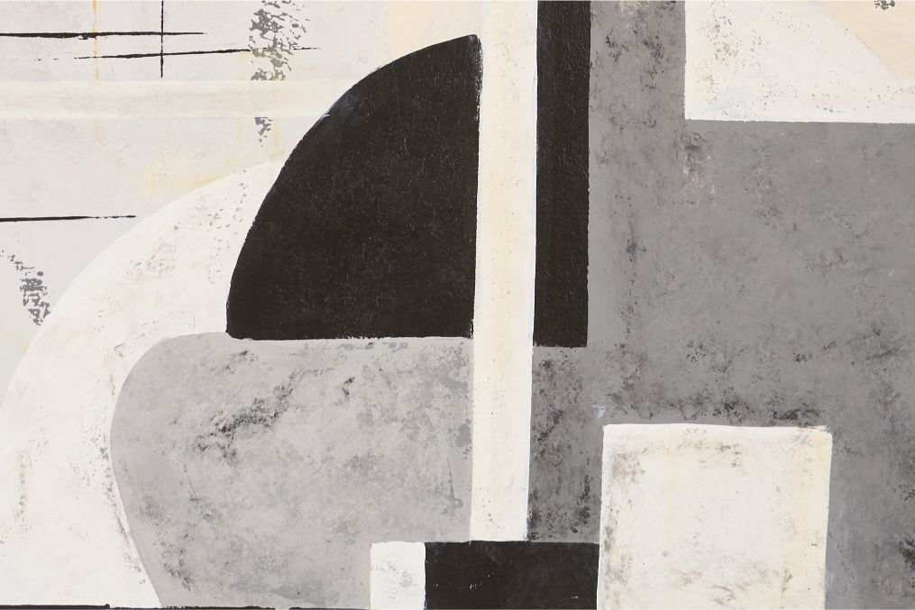 Large modern abstract painting on board by Sylvia Ortega - 003