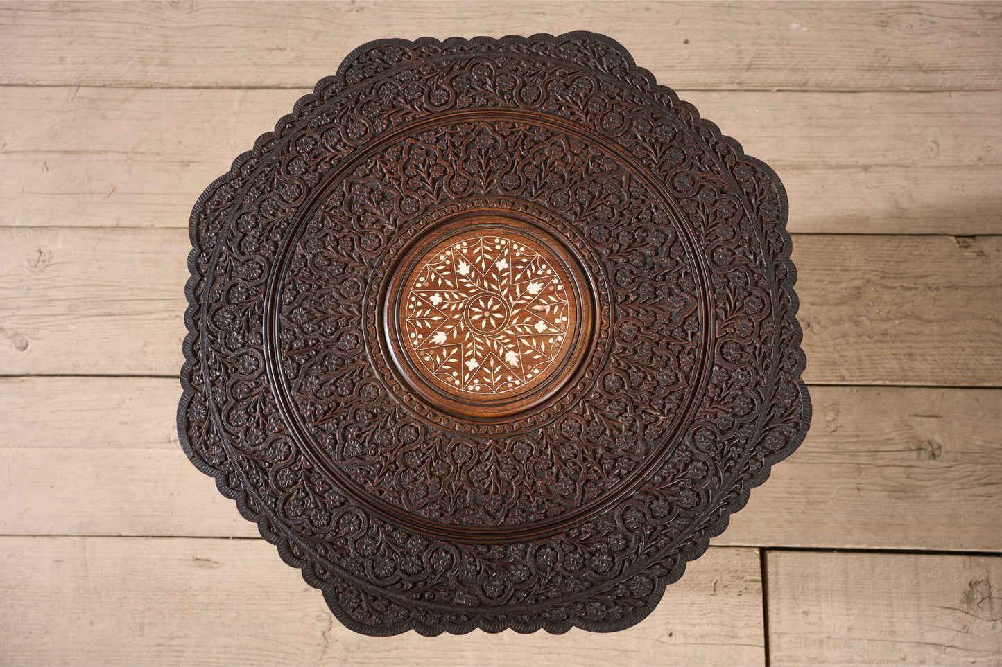 19th century Octagonal Padauk Anglo-Indian side table