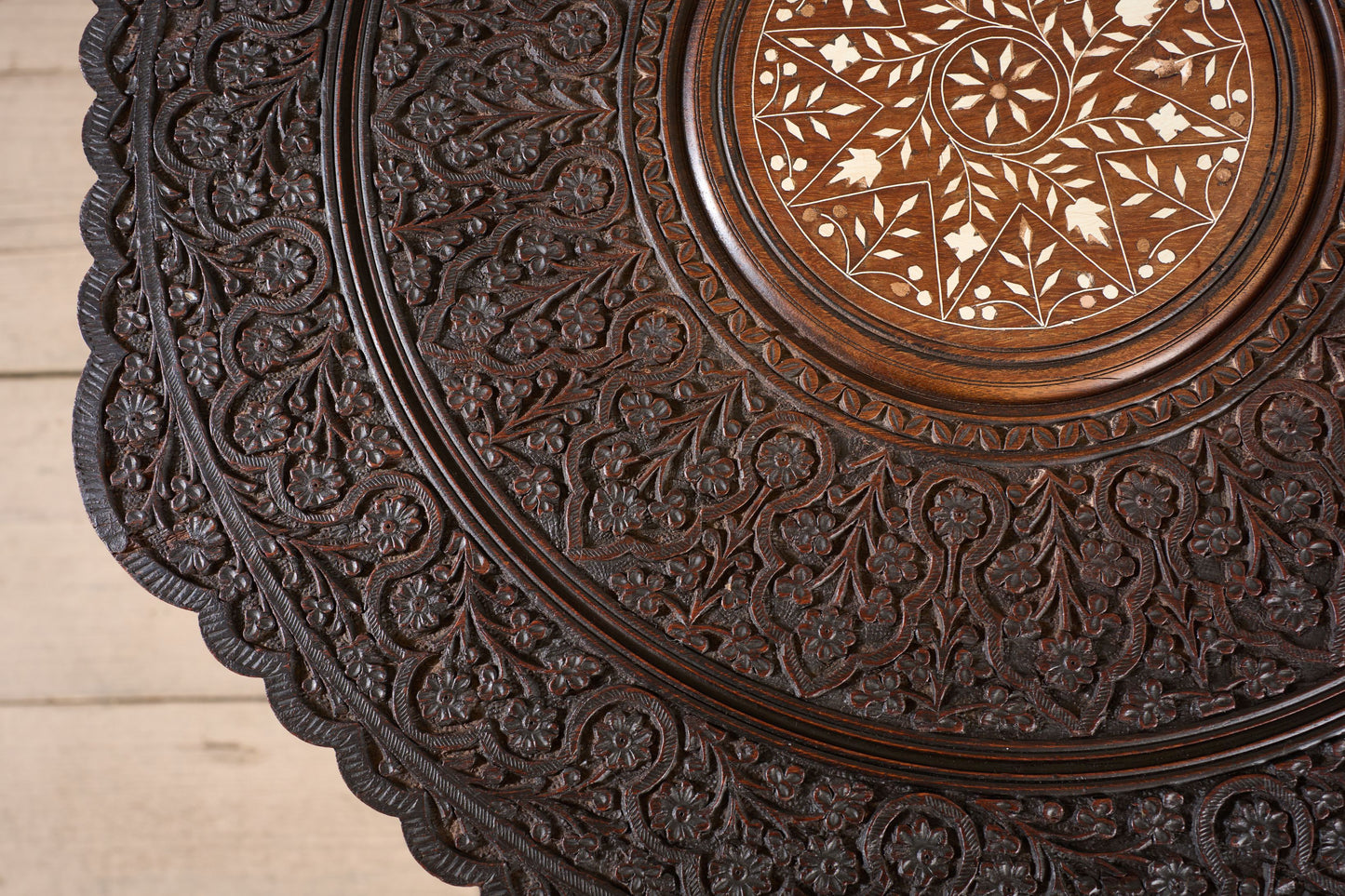 19th century Octagonal Padauk Anglo-Indian side table