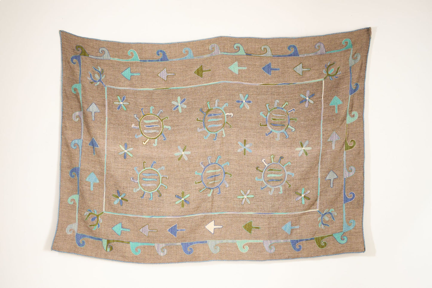 Large 20th century Embroidered Uzbek Rug / Wall covering