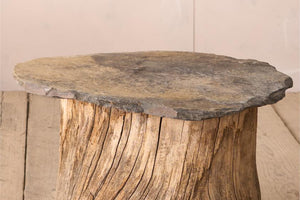 Pair of 19th century slate topped side tables