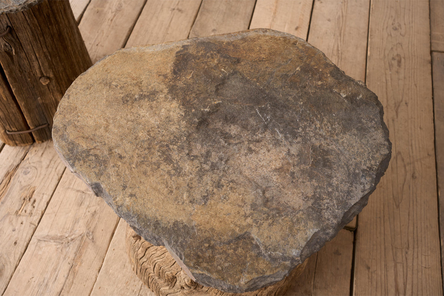 Pair of 19th century slate topped side tables