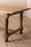 Early 20th century 3m long solid oak dining table