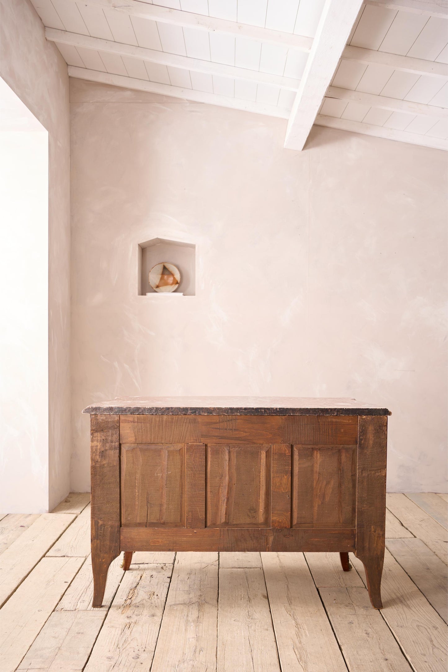 19th century Red marble and Kingwood chest of drawers