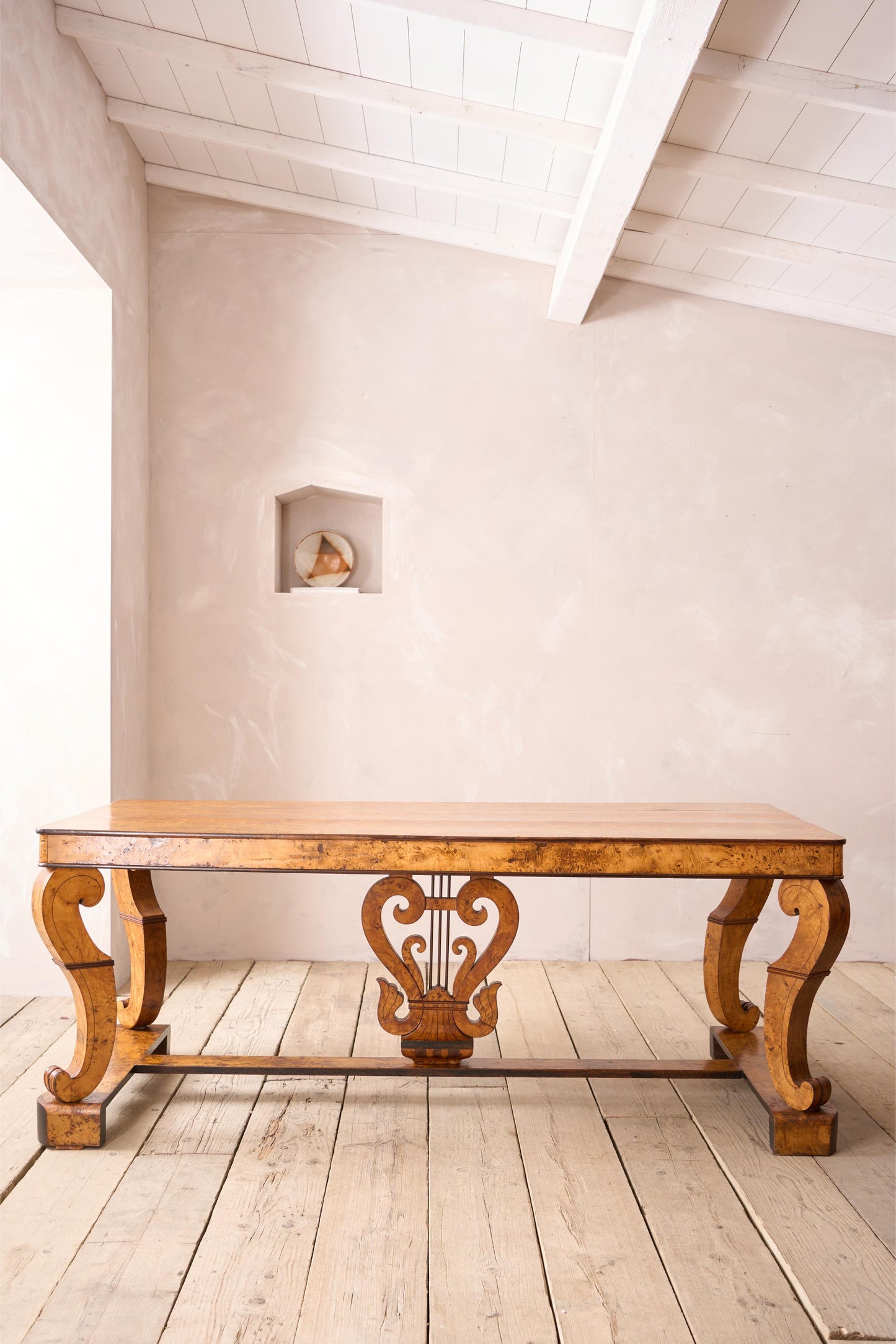 19th century Birdseye maple Biedermeier table