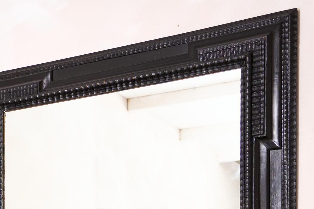 Large 19th century Italian Ebonised mirror - No1