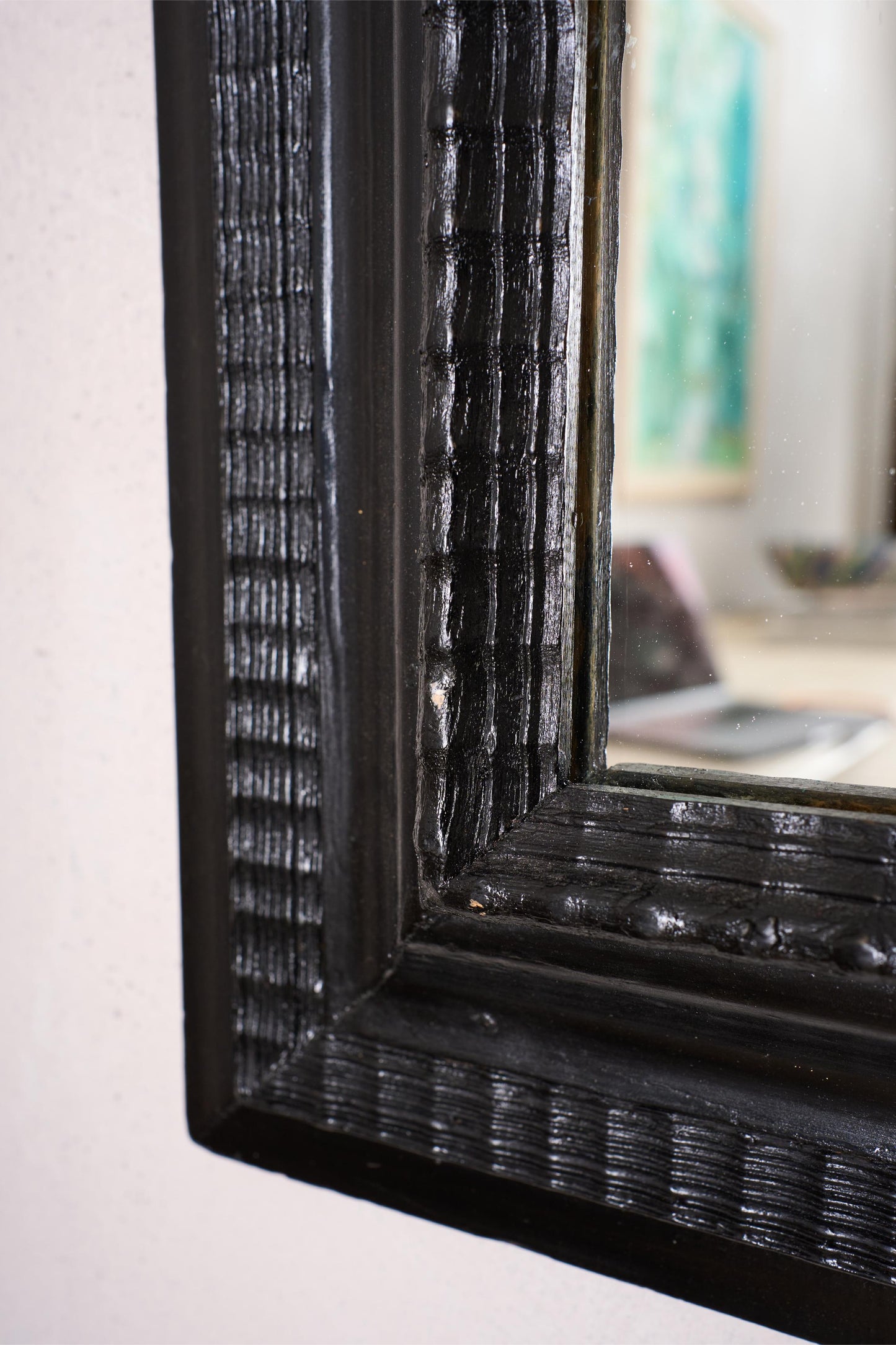 19th century Ebonised Italian mirror - No2