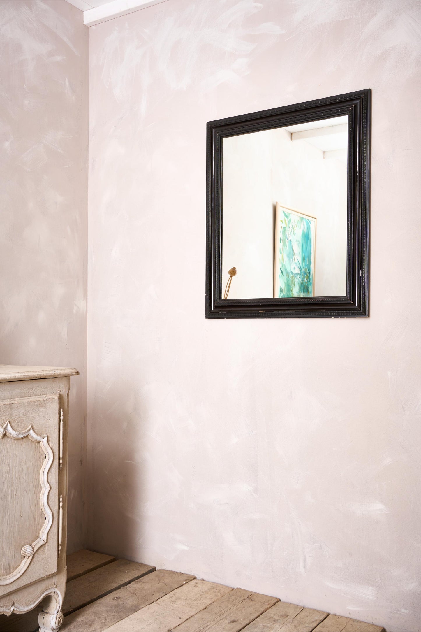 19th century Ebonised Italian mirror - No4