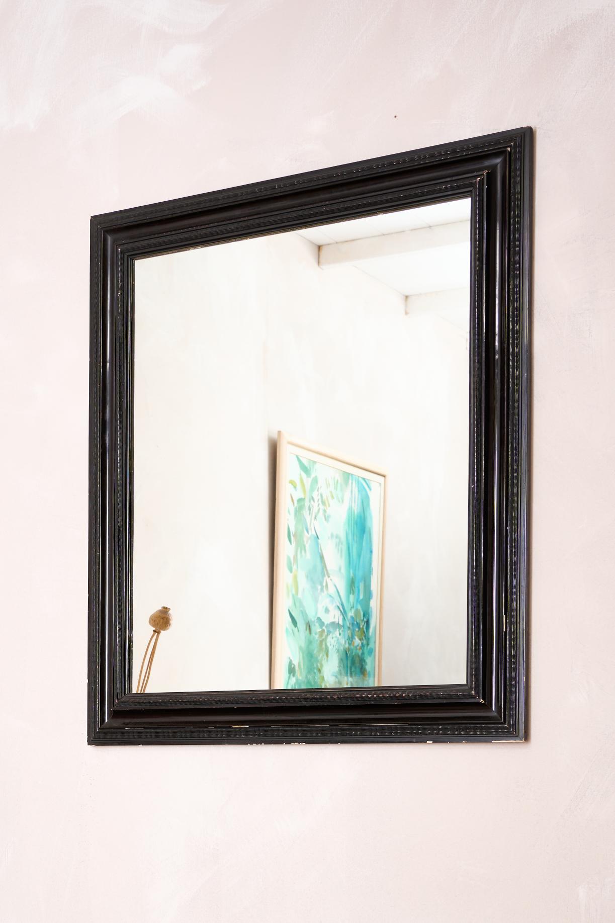 19th century Ebonised Italian mirror - No4