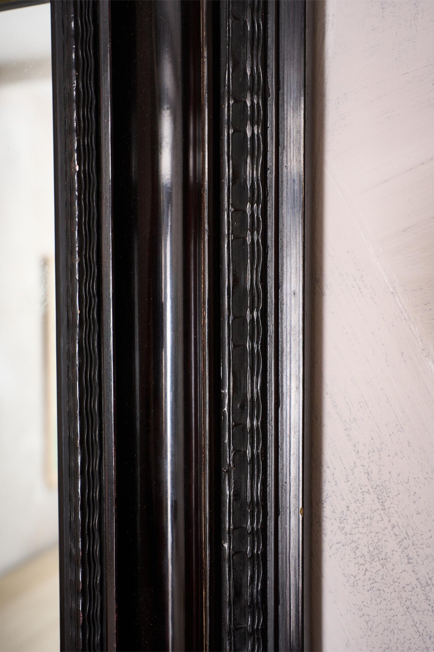 19th century Ebonised Italian mirror - No4