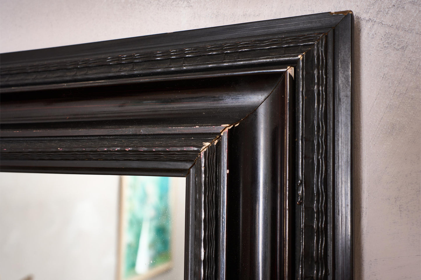 19th century Ebonised Italian mirror - No4