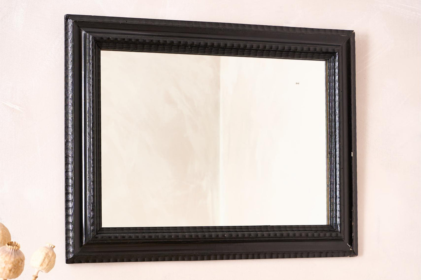 19th century Ebonised Italian mirror - No6
