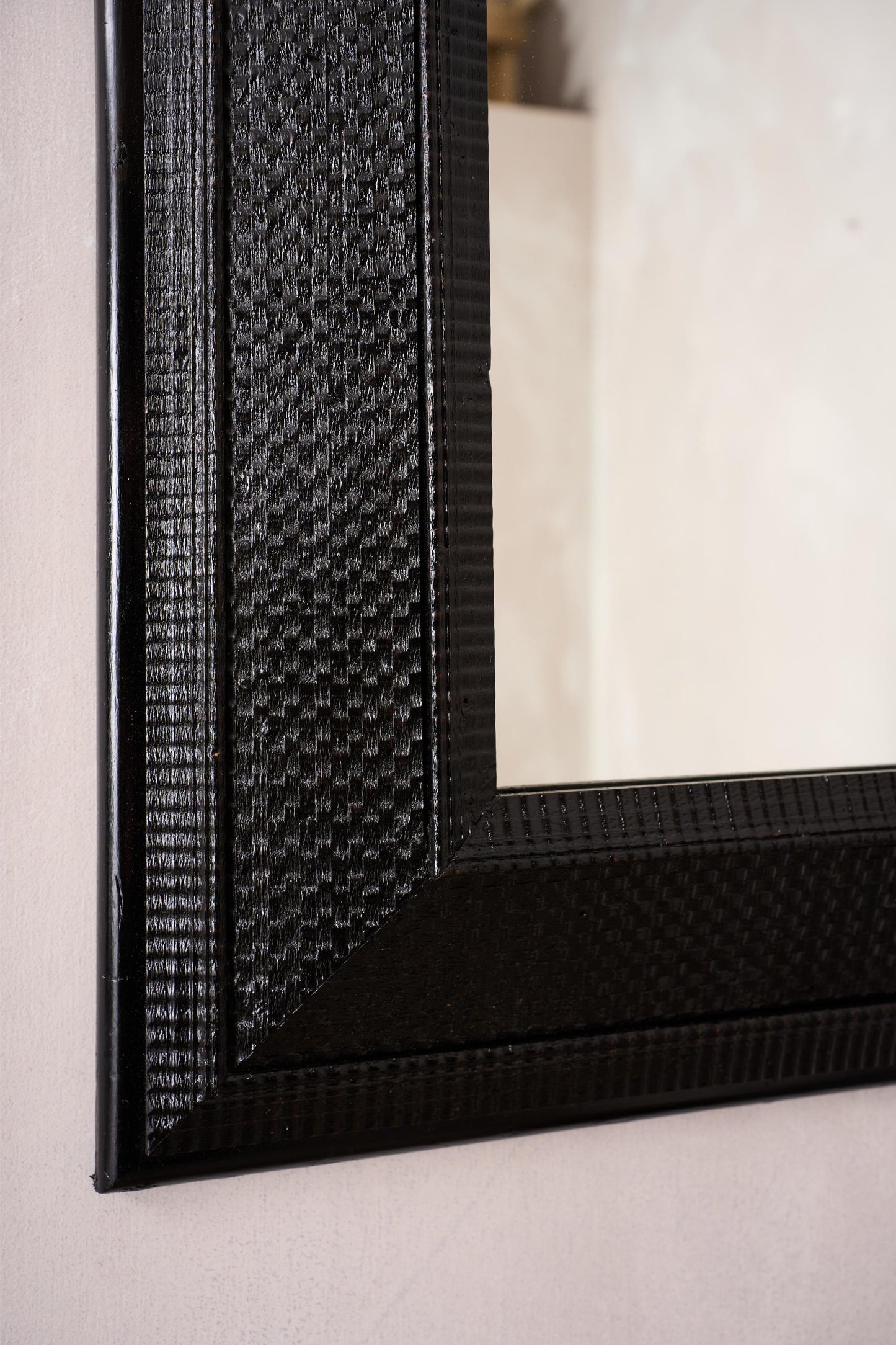 19th century Ebonised Italian mirror - No7
