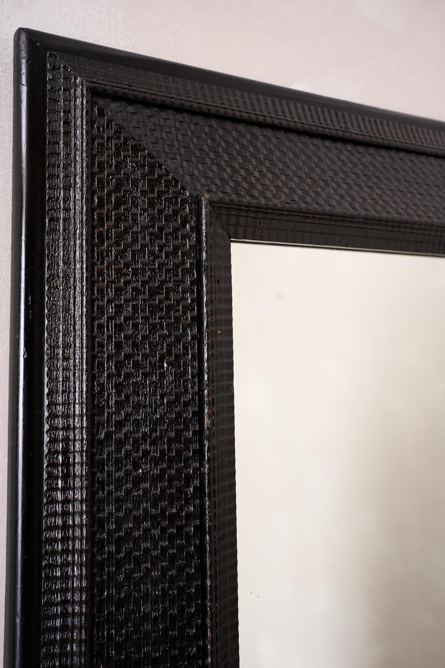 19th century Ebonised Italian mirror - No7
