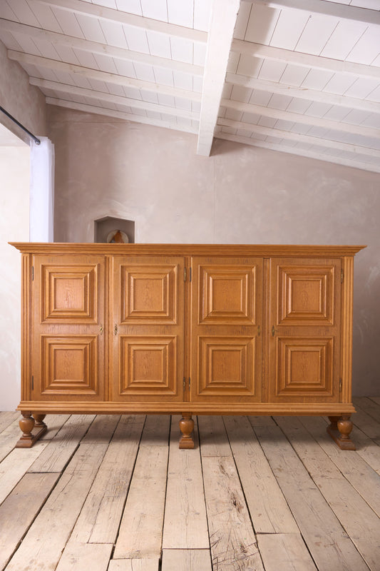 Mid 20th century Solid oak Brutalist sideboard