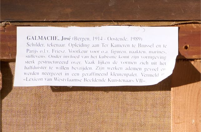 Early 20th century oil on canvas Portrait by Jose Galmache