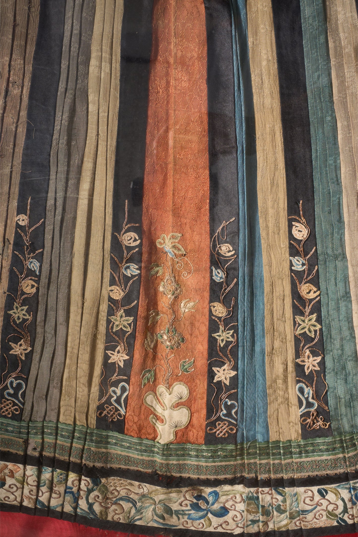 Pair of 18th century Chinese silk ceremonial dresses