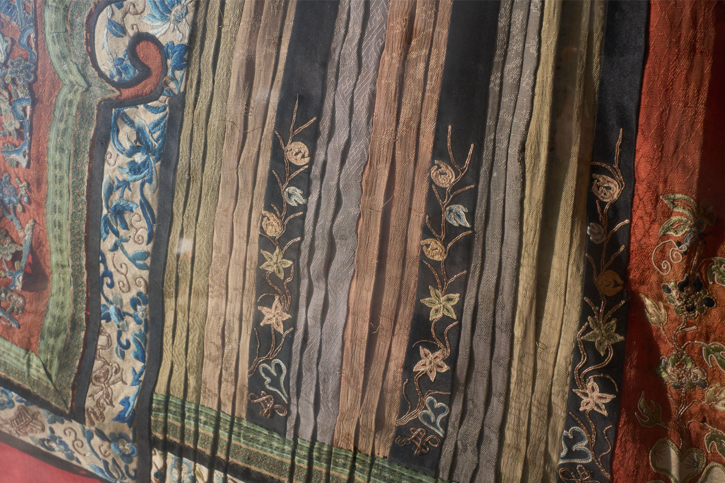 Pair of 18th century Chinese silk ceremonial dresses