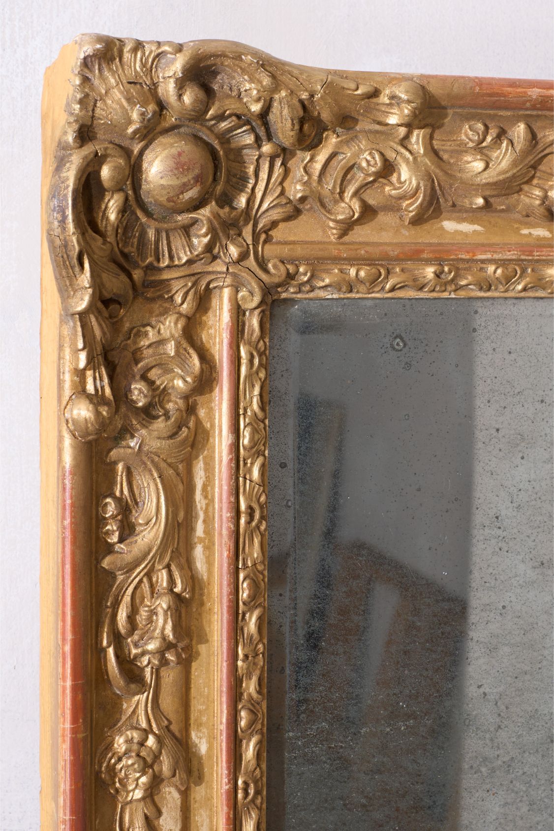 19th century Gilt decorated French mirror