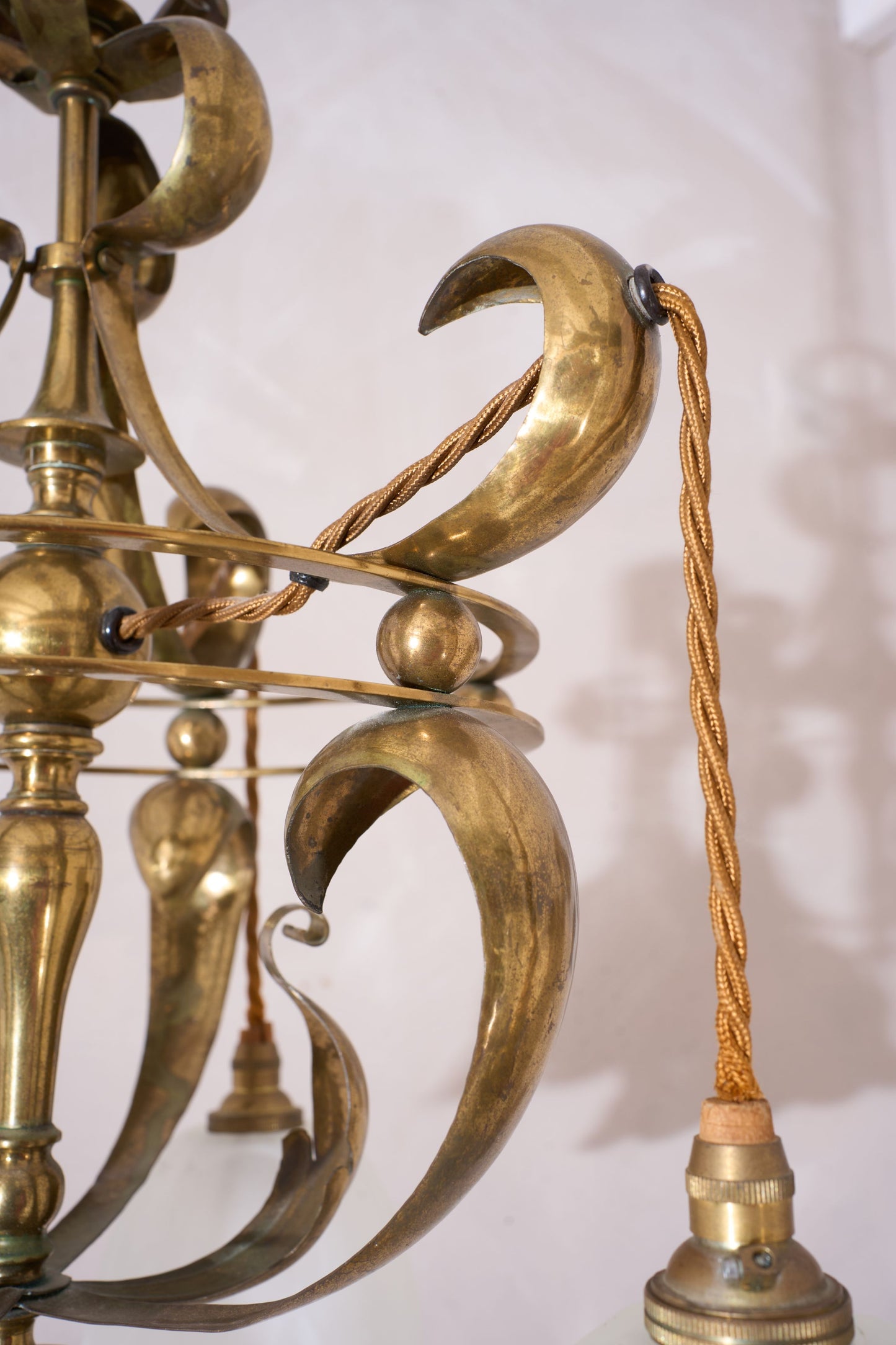 Arts and crafts brass ceiling light After WAS Benson