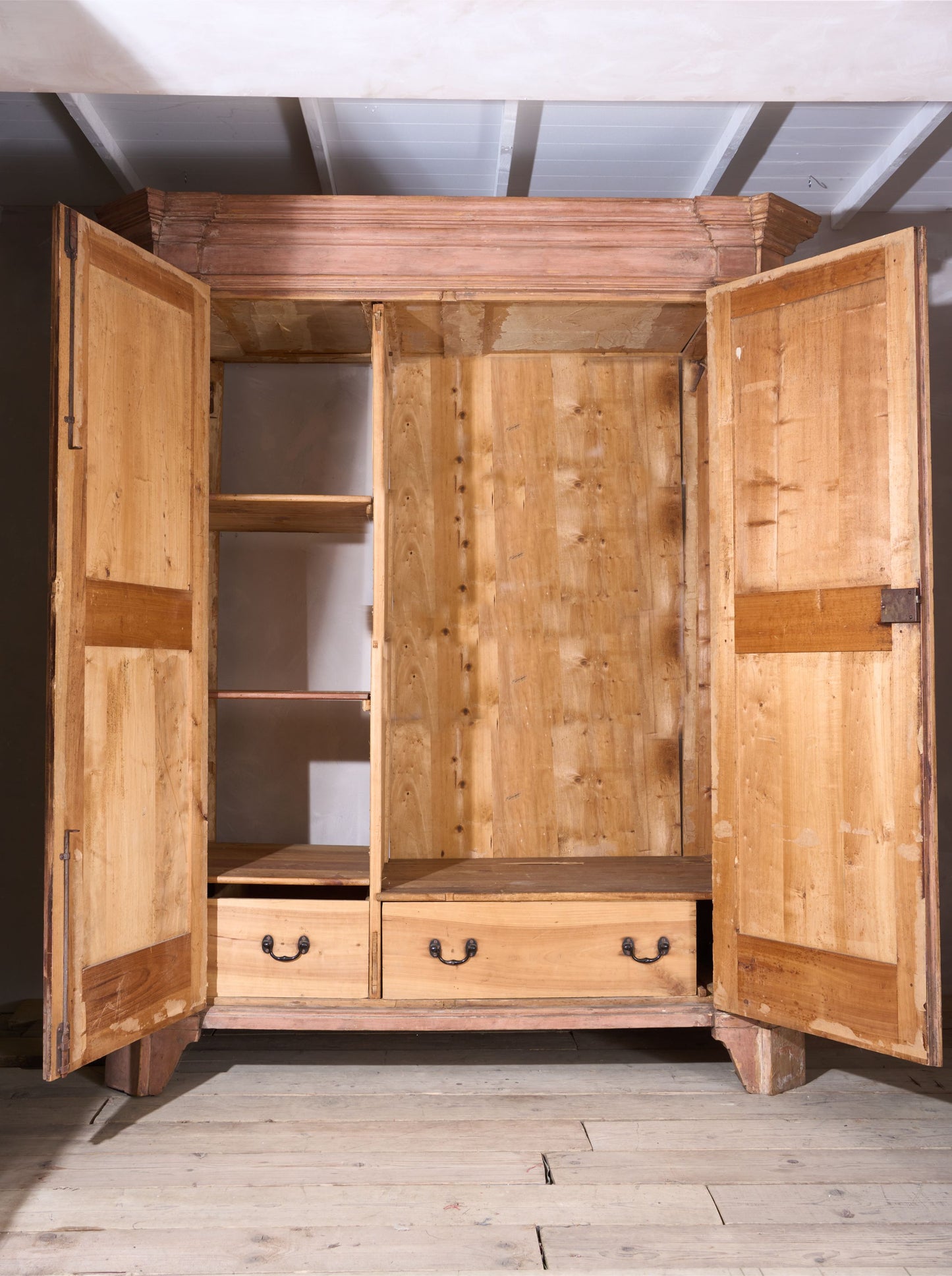 Monumental 17th Century painted Italian cupboard