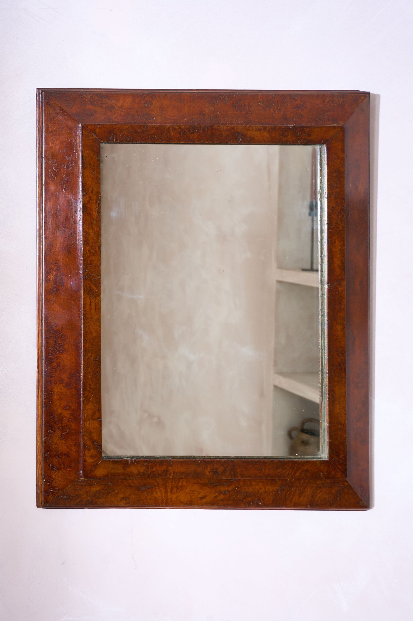 19th Century Burr Yew wall mirror