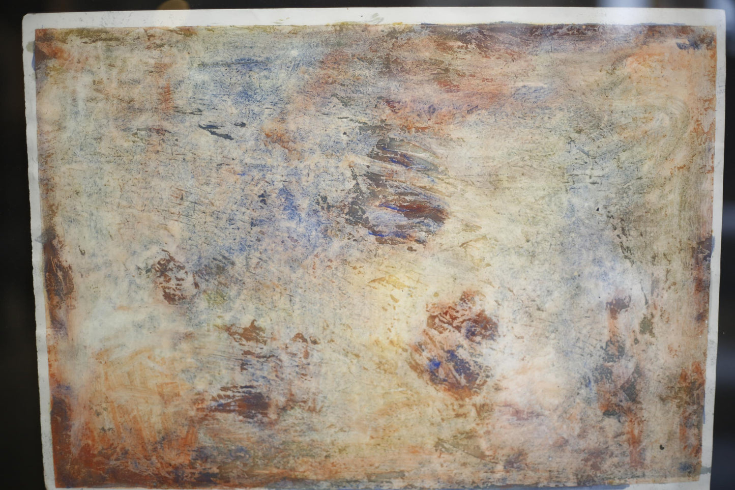 Mixed media abstract paintings by Philip Wiseman- Orange
