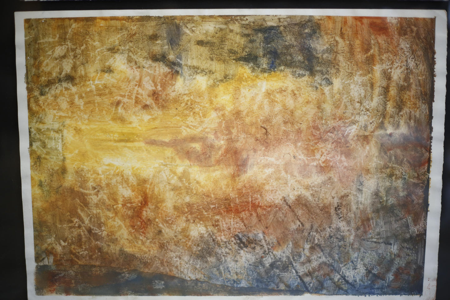 Mixed media abstract paintings by Philip Wiseman- Orange