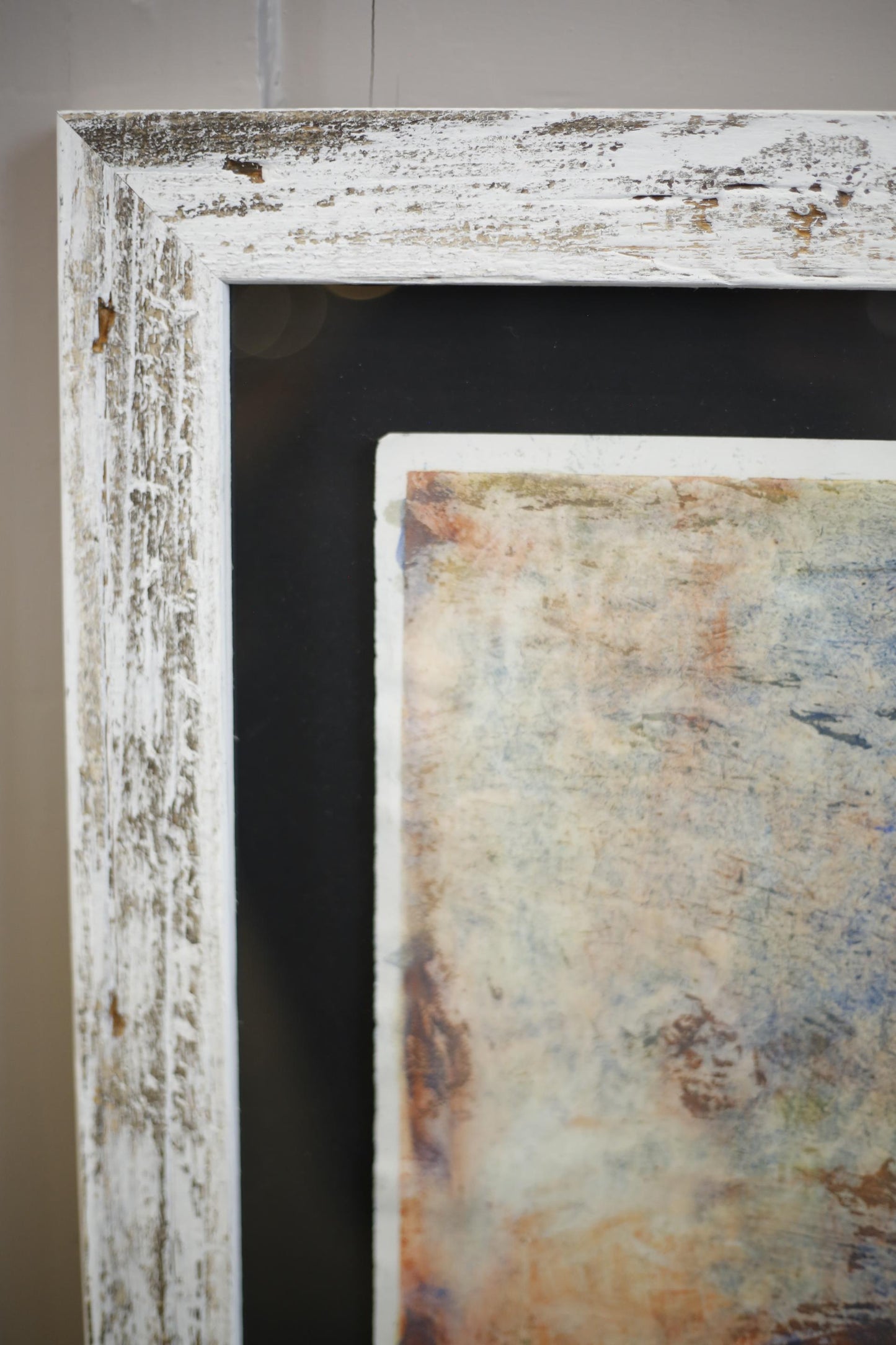 Mixed media abstract paintings by Philip Wiseman- Orange