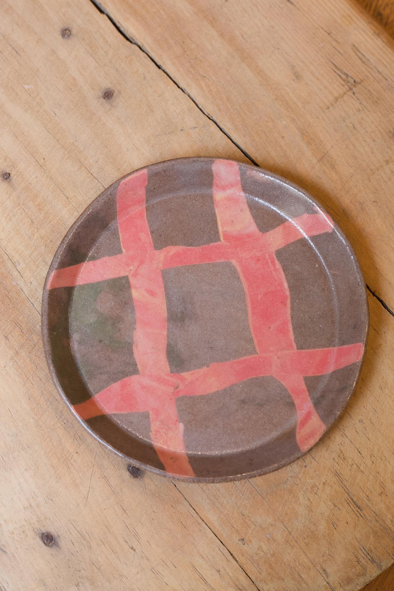 Studio pottery Spanish hatch dish- Colour 2