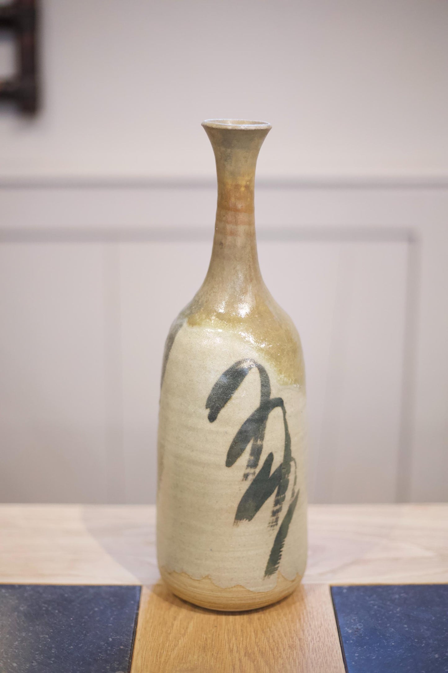 20th century British studio pottery Tall vase - TallBoy Interiors