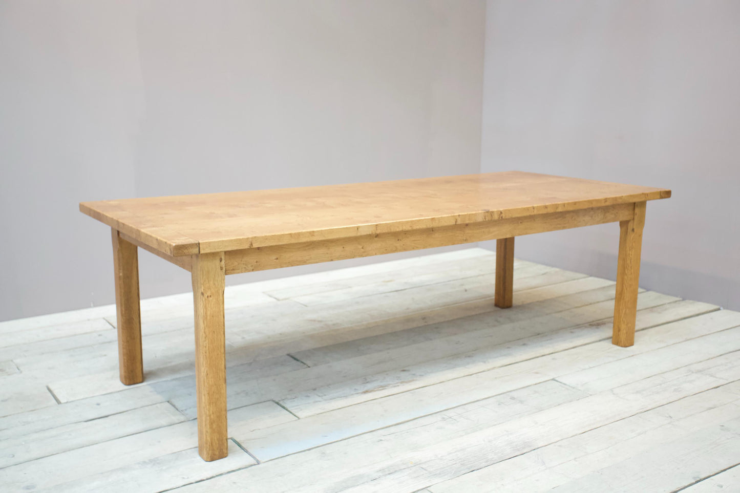 20th century traditionally made solid oak dining table