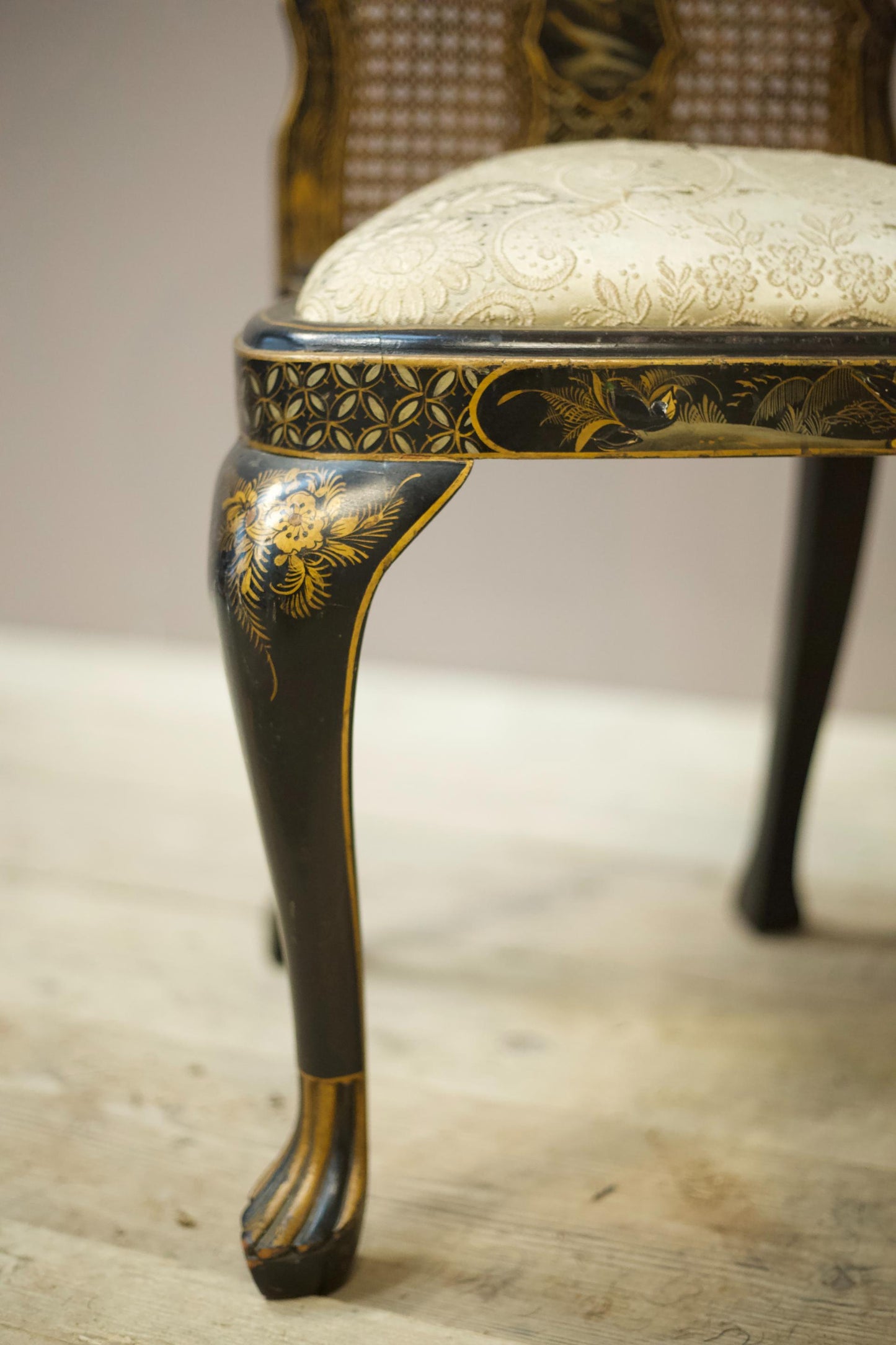 Pair of c.1900 Chinoiserie side chairs