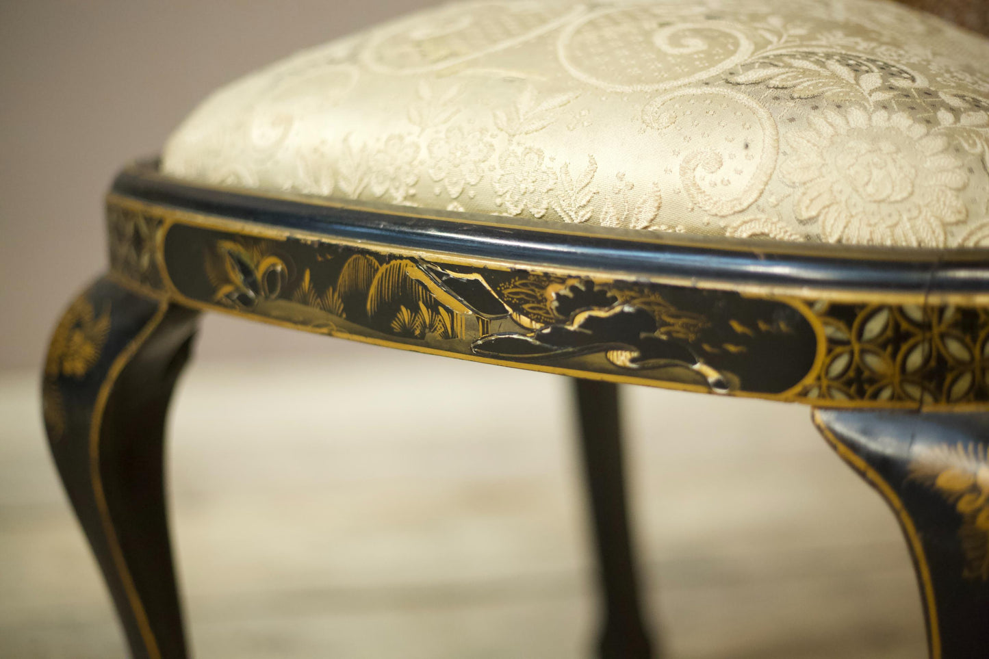 Pair of c.1900 Chinoiserie side chairs