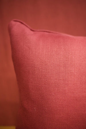 Vintage red linen scatter cushions - 20 inch