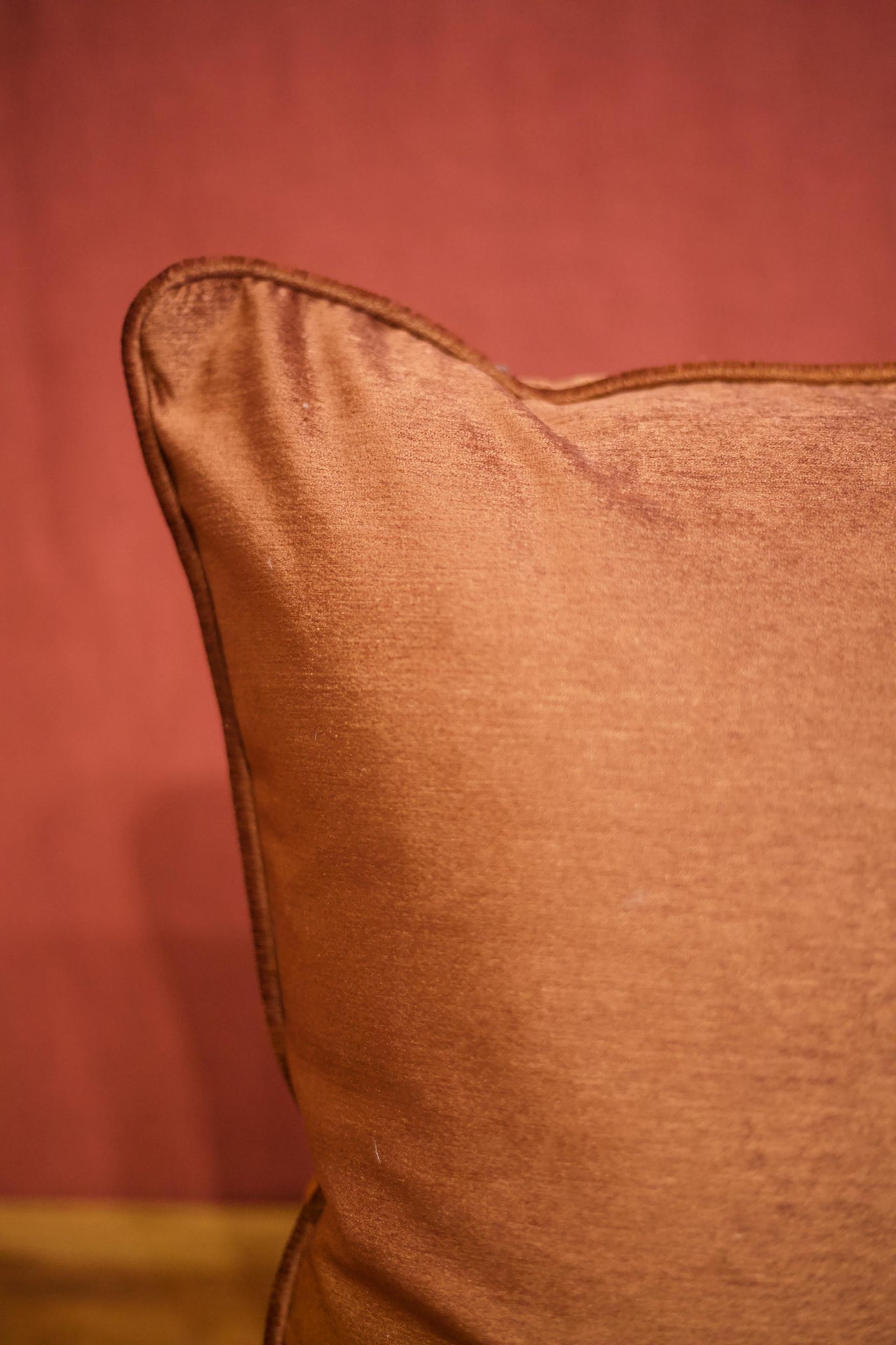Copper metallic scatter cushions - 20 inch
