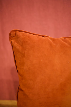 Umber velvet scatter cushions - 18 inch