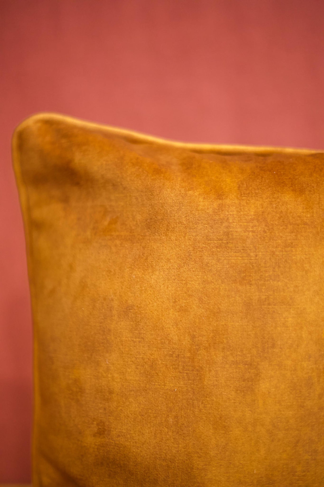 Ground cumin worn velvet scatter cushions - 18 inch