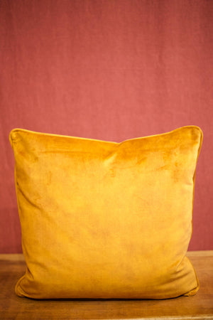 Indian ochre velvet scatter cushions - 20 inch
