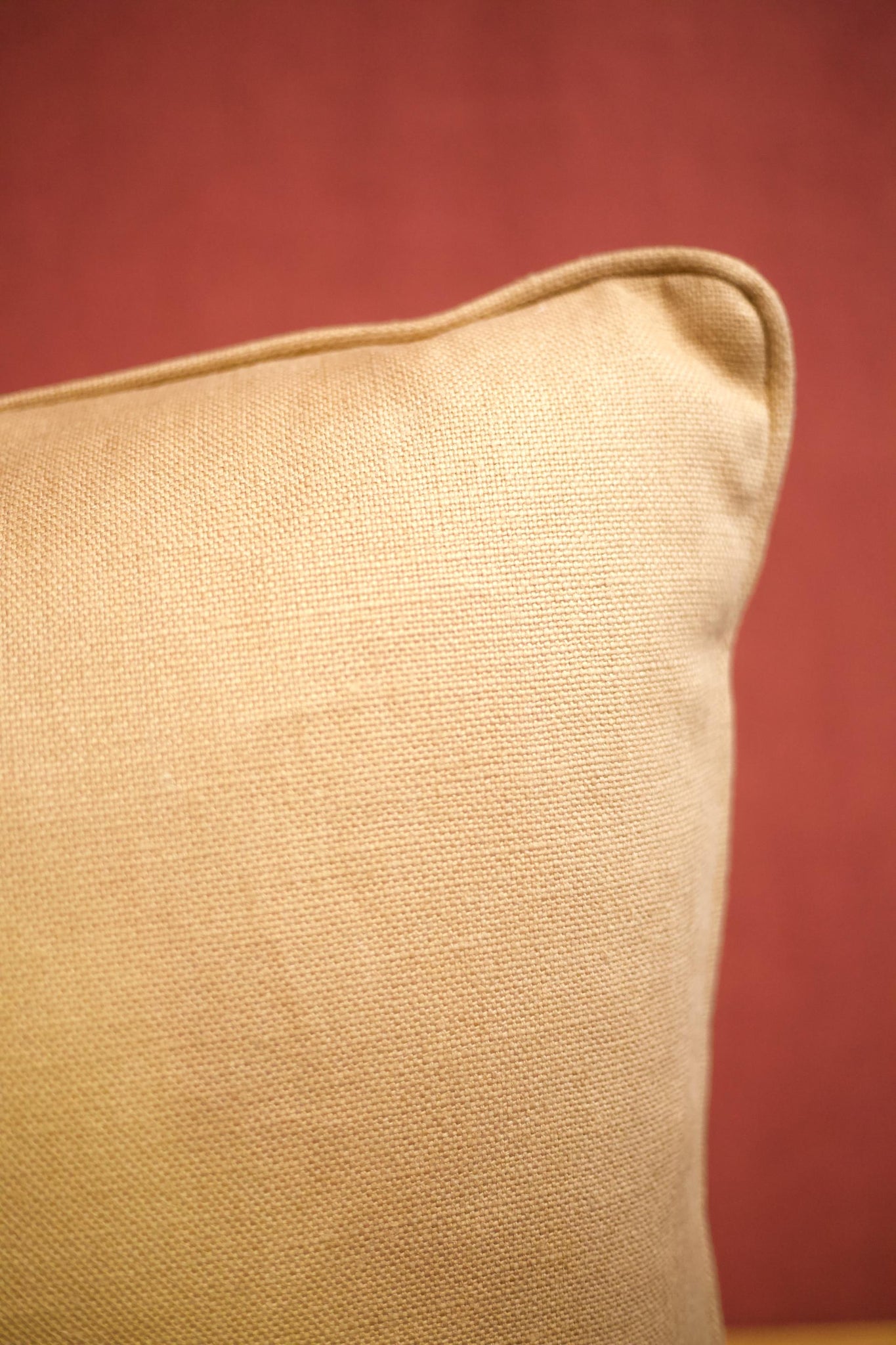 Camel linen scatter cushions - 20 inch
