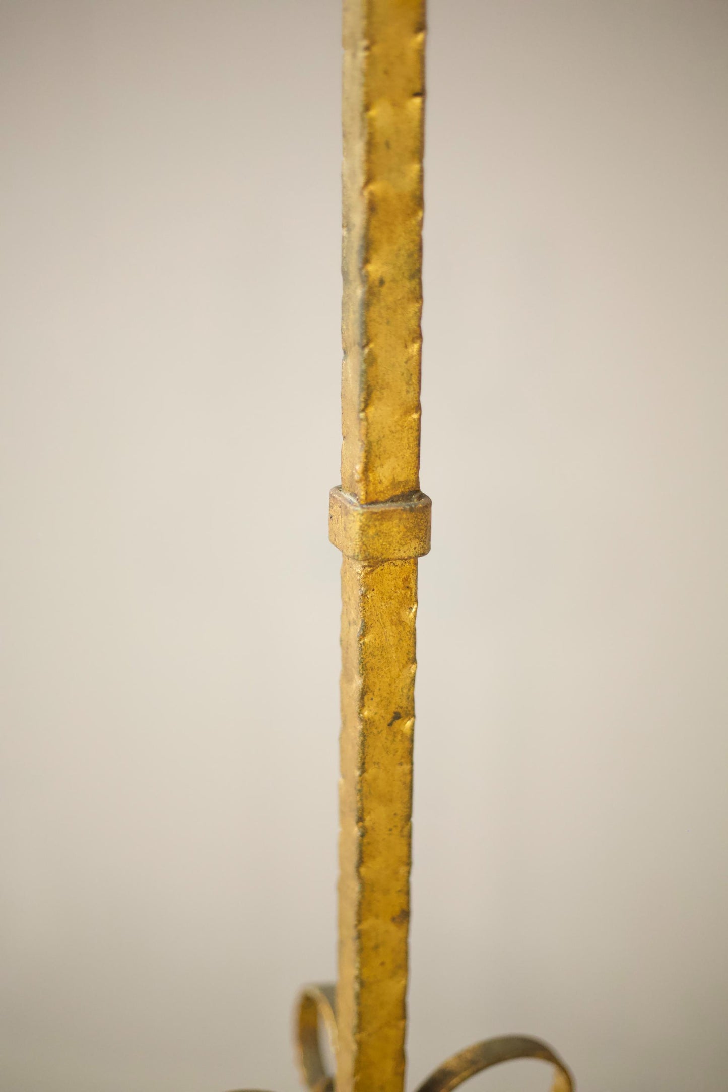 Mid century Spanish gilt metal floor lamp - Bright