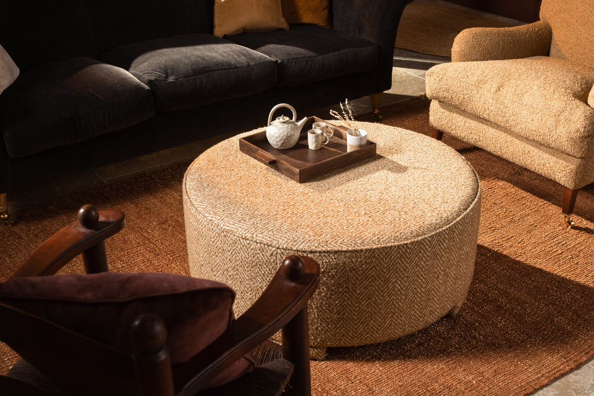 The 'Franklin' circular footstool - TallBoy Interiors