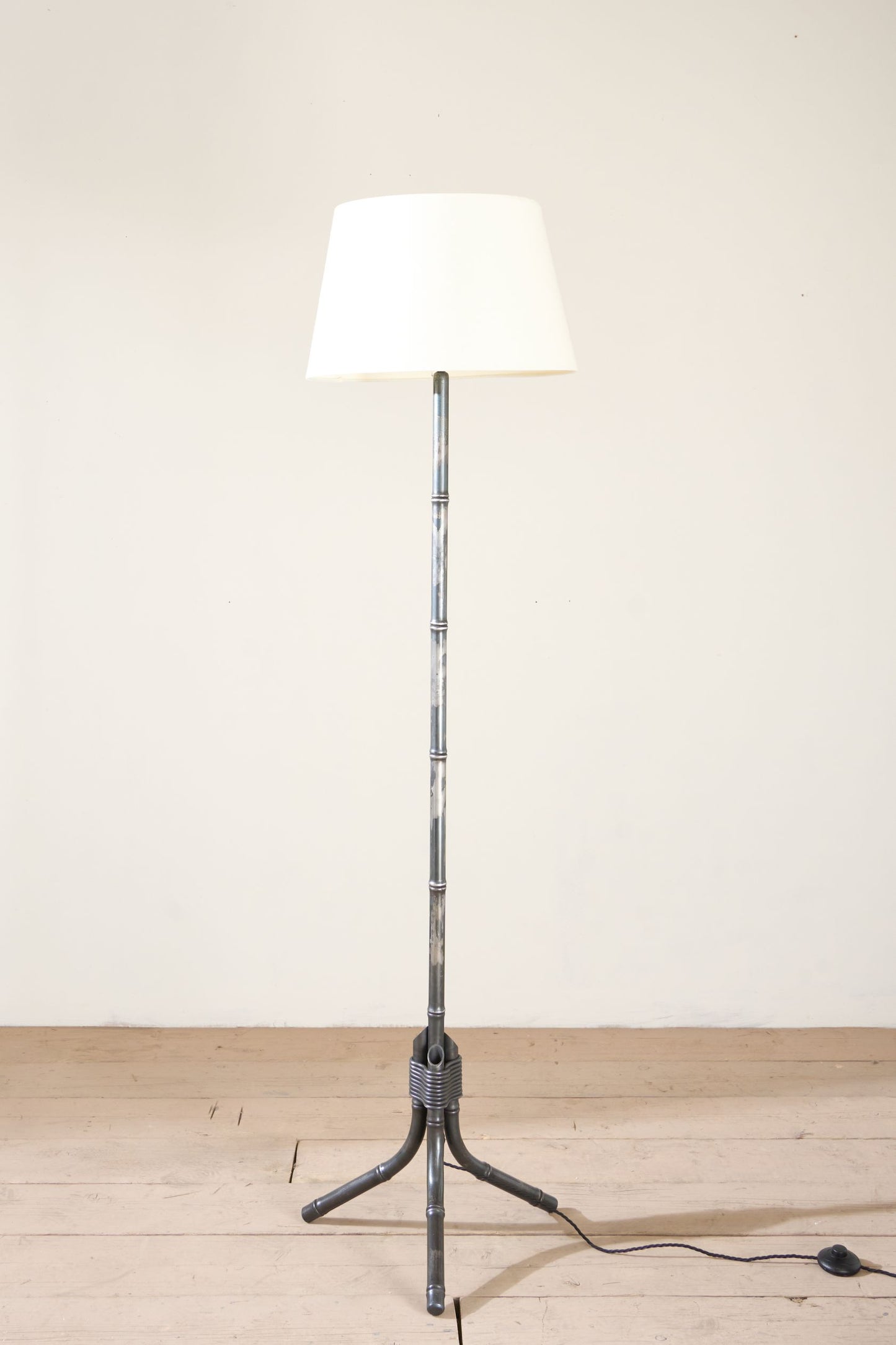 Bespoke Forged steel faux Bamboo floor lamp