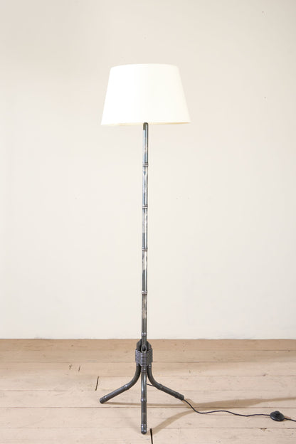 Bespoke Forged steel faux Bamboo floor lamp