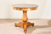 Exceptional 19th century Walnut and inset grey marble Gueridon table