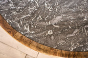 Exceptional 19th century Walnut and inset grey marble Gueridon table